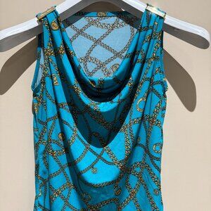Michael kors Blue blouse with gold straps